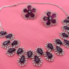 Premium AD Hydro Flower Necklace Set