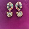 Designer Multi Stones Peacock Premium Earrings