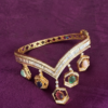 Amrapali Heritage Stylish Baguettes Stone Charms Cuff Bracelet