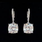1.5 Ct Solitaire Lookalike Hoop Danglers