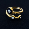 Evil-Eye Demi-Fine 18 Carat Adjustable Ring