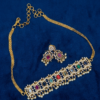 Navratna AD CZ and Pearl Choker Set