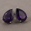 Classy Tear Drop Baguettes Border Luxury Studs