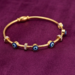 Magnetic Evil Eye Demi-fine 18 Carat Gold Plated Bangle