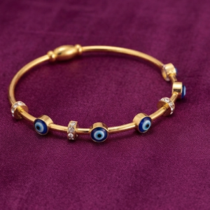 Magnetic Evil Eye Demi-fine 18 Carat Gold Plated Bangle